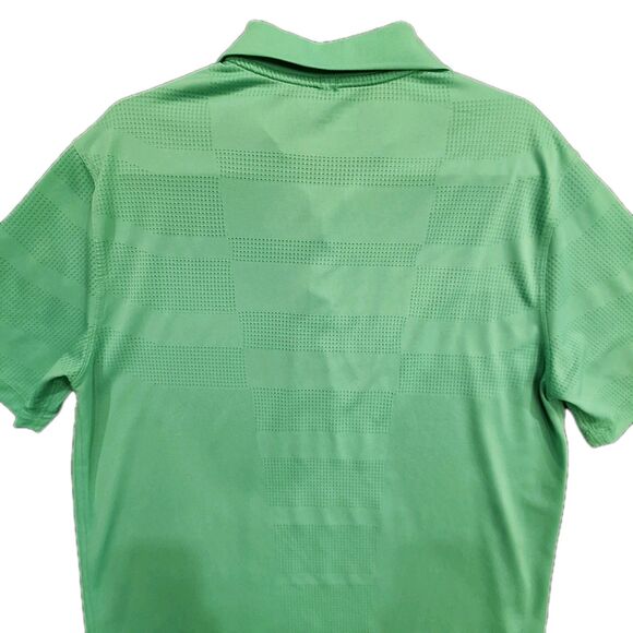 Nike Golf Dri Fit Tour Performance Mens Large Polo Vented Bright Green Shirt - Picture 9 of 9
